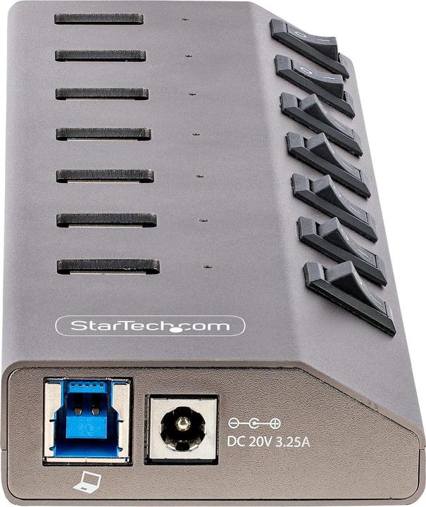 Produktbild StarTech com 7-Port Self-Powered USB-C Hub with Individual On/Off Switches, USB 3.0 5Gbps Expansion (USB-C, 7 Ports)