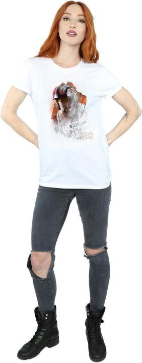 Immagine prodotto Star Wars The Last Jedi Poe Dameron Brushed Maglietta Ampia Donna (XL)