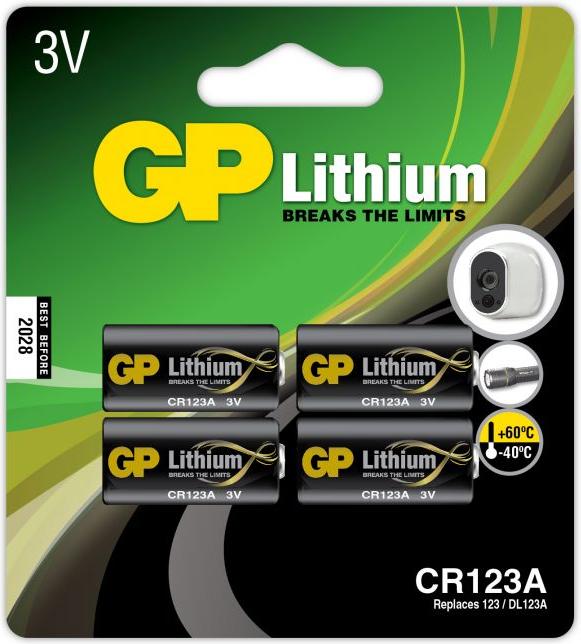 Actual product image GP Batteries Lithium Battery CR123A (4 pcs., CR123A)