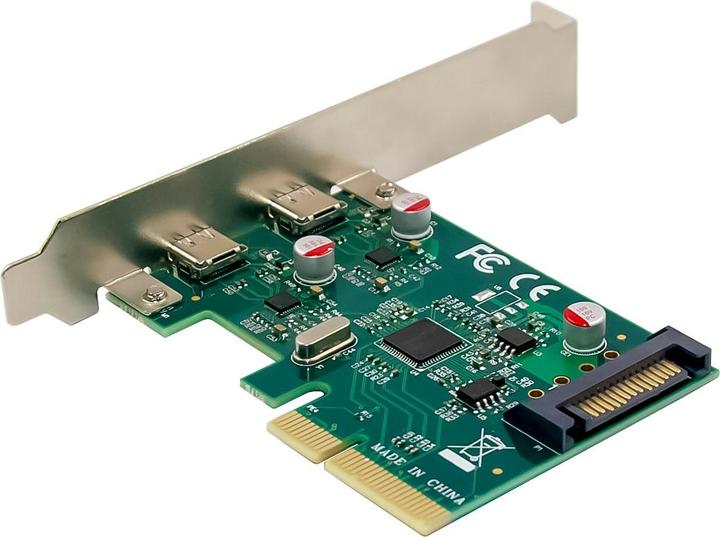 Produktbild InLine Schnittstellenkarte, PCIe x4, USB 3.2 Gen.2, 2x USB-C