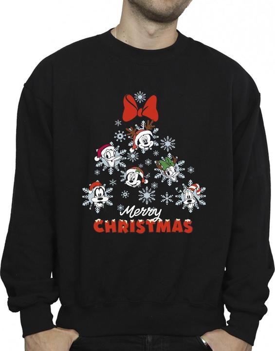 Actual product image Disney Mens Mickey Mouse And Friends Christmas Tree Sweatshirt (4XL)