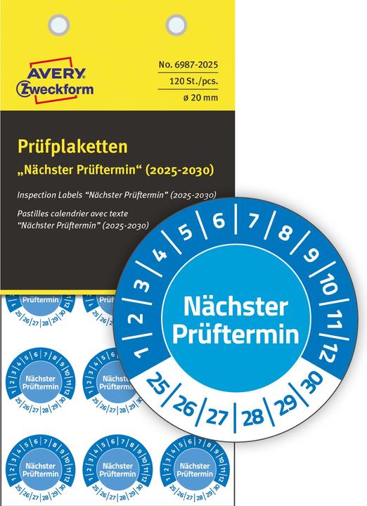 Avery Prüfplaketten