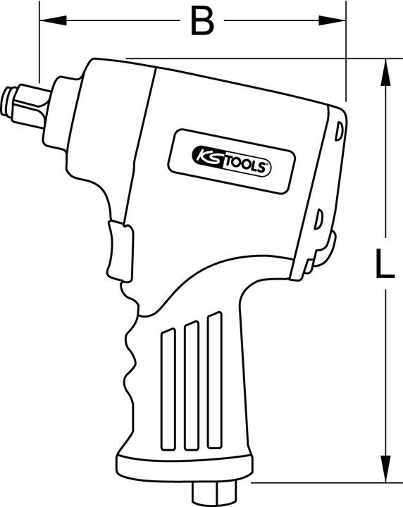 Immagine prodotto KS Tools 1/2" miniMONSTER Xtremelight Avvitatore a impulsi pneumatico ad alte prestazioni 1.390 Nm con (Aria compressa)