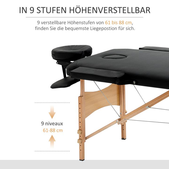 Actual product image Homcom Massage table with headrest and carrying handles