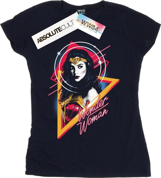 Actual product image Womens/Ladies Wonder Woman 84 Diana 80s Triangle Cotton T-Shirt (XXL)
