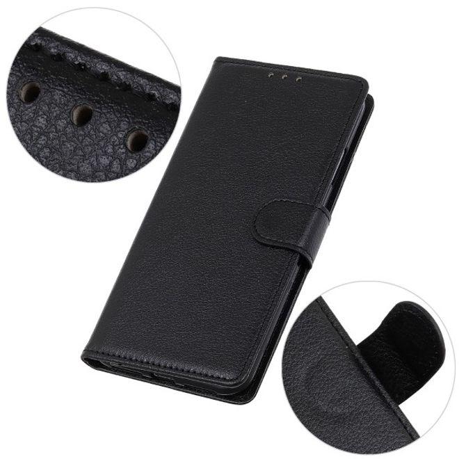 Actual product image MU Classic Litchi Leather Bookcover Series (Xiaomi Redmi Note 8T)