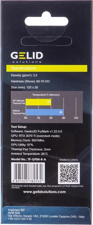 Produktbild Gelid Solutions TP-GP04-R-A Wärmeleitpaste Thermalpolster (0.50 mm, 15 W/m K)
