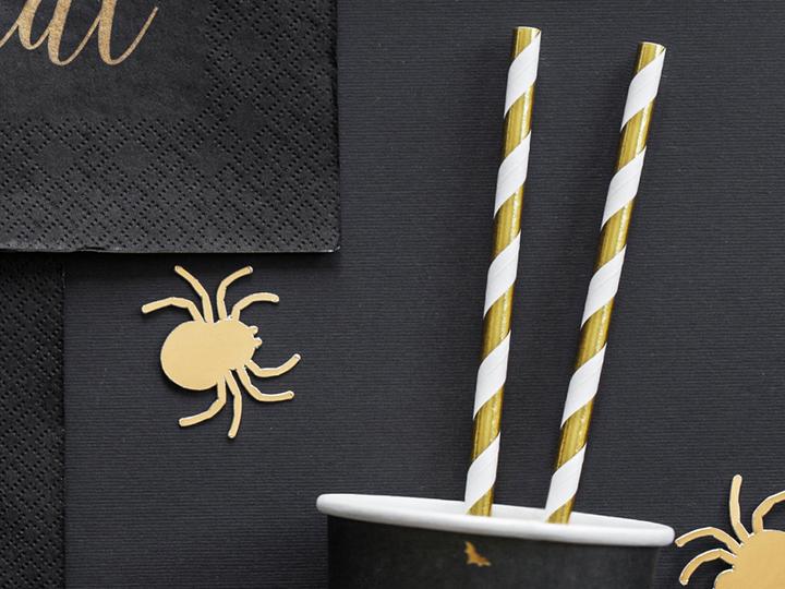 Produktbild Partydeco Gestreifte Strohhalme Gold (10 x)