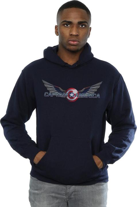 Image du produit - Sweat à capuche FALCON AND THE WINTER SOLDIER CAPTAIN AMERICA LOGO - Homme (L)