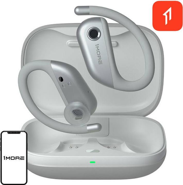 Actual product image 1More Earbuds FIT OPEN (silver) (ANC, 38 h, Wireless)