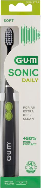 Image du produit GUM Sonic Daily brosse à dent électrique noir (Brosse à dents oscillo-rotative)