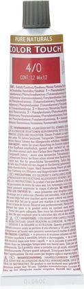 Actual product image Wella Professional - Color Touch Pure Naturals - Demi-permanent hair colour without ammonia 4/0 - (0, 4)