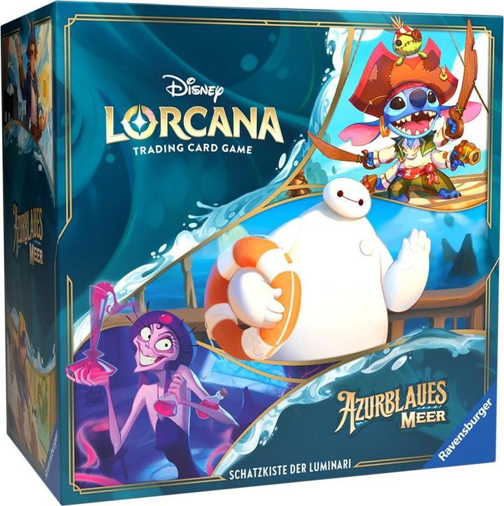 Image du produit Disney Lorcana : Mer d'Azur - Coffre aux trésors de Luminari -D- (Allemand, Affichage du booster)