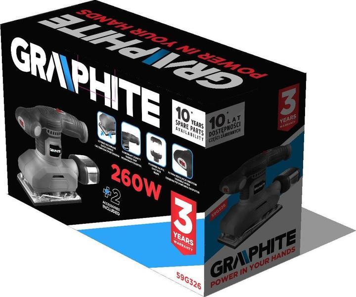 Actual product image Graphite sander Siling sander (260W sander, 90 x 187 mm feet) (Eccentric grinder, 260 W)