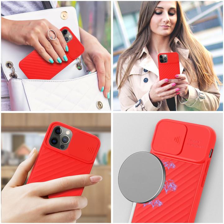 Immagine prodotto Cadorabo Cover in TPU con protezione della fotocamera (Apple iPhone 13 Pro Max)