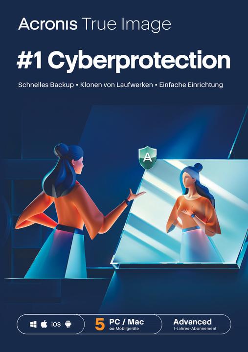 Produktbild Acronis Cyber Protect Advanced Subscription 5 devices / 500GB / 1year Cloud Storage (1 User, 1 Geräte/User, 12 Monate)