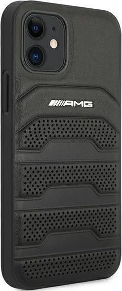 Image du produit Mercedes AMG AMHCP12SGSEBK iPhone 12 mini 5,4" czarny/black hardcase Leather Debossed Lines (Apple iPhone 12 mini)