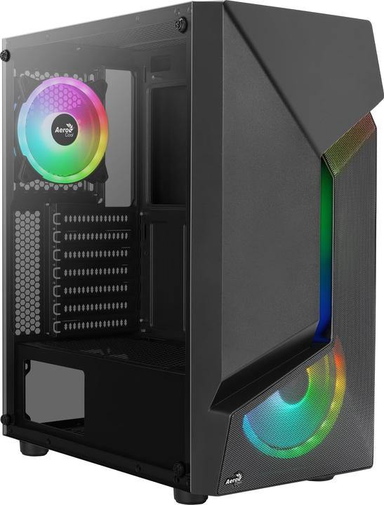 Actual product image AeroCool Scape-G-BK-v3 Midi Tower, Tempered Glass, ARGB (ATX, mATX, Mini-ITX)