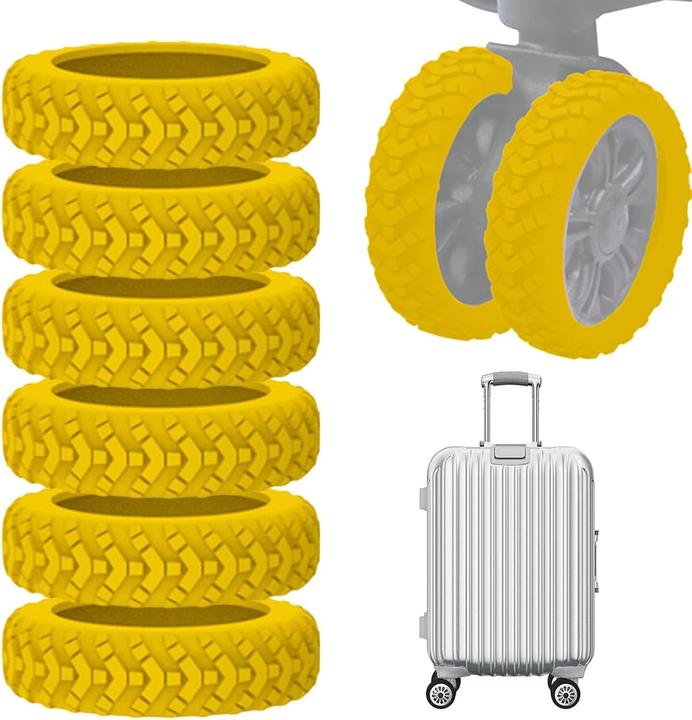 Swissdetector Kofferreifenhülle - Leise - 8 Stück - Gelb (Kofferwaage)