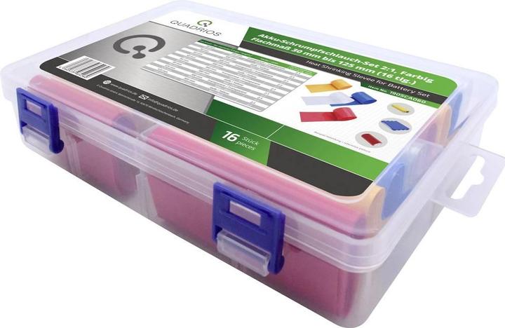 Actual product image Quadrios Battery shrink tubing set 21 flat size 30 to 125 (16 x)