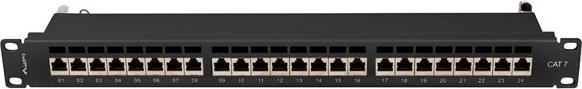 Produktbild Lanberg Rangierfeld 24-Port 1U Kat.7 FTP Schwarz PPS7-1024-B