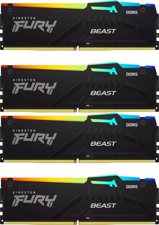 Produktbild Kingston Fury Beast RGB (4 x 16GB, 6000 MHz, DDR5-RAM, DIMM)