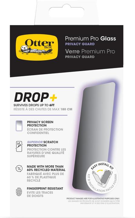Produktbild OtterBox Premium Pro Glass Privacy Screen Protector (1 Stück, Apple iPhone 16 Pro Max)