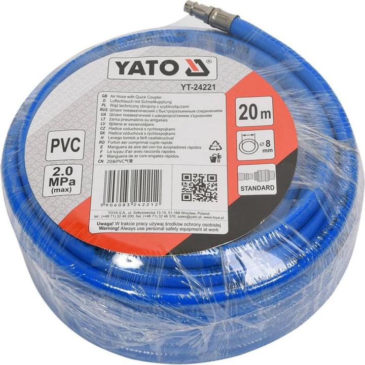 Produktbild Yato AIR HOSE PVC W. COUPLING 8MM x 20M