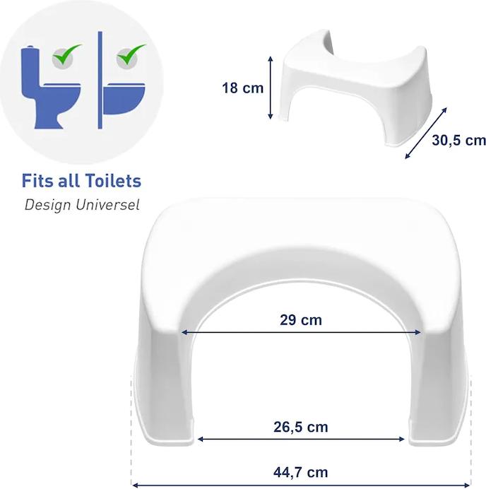 Immagine prodotto Well Care Sgabello da toilette bianco