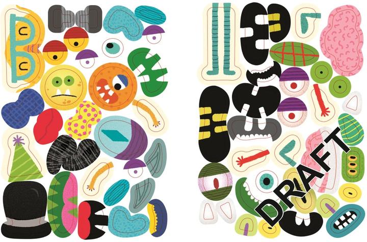 Produktbild Usborne Minis - Sticker-Kreativbuch: Monster-Gesichter