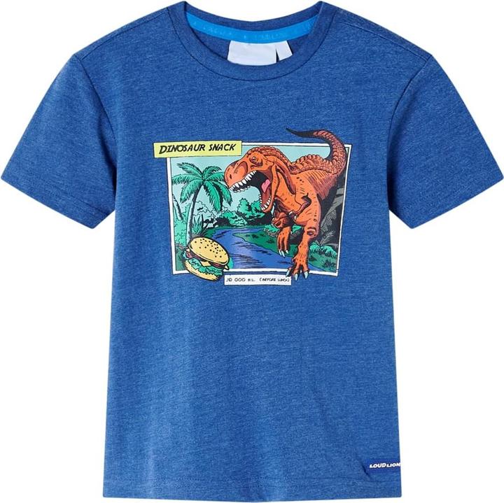 Produktbild VidaXL Kinder-T-Shirt Dunkelblau Melange 116,Material: 80 (116)