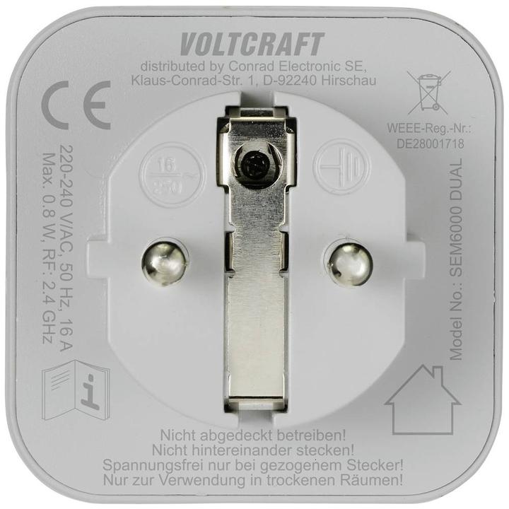 Immagine prodotto Voltcraft SEM6000 DUAL Dispositivo di misurazione dei costi energetici Interfaccia Bluetooth®, esportazione