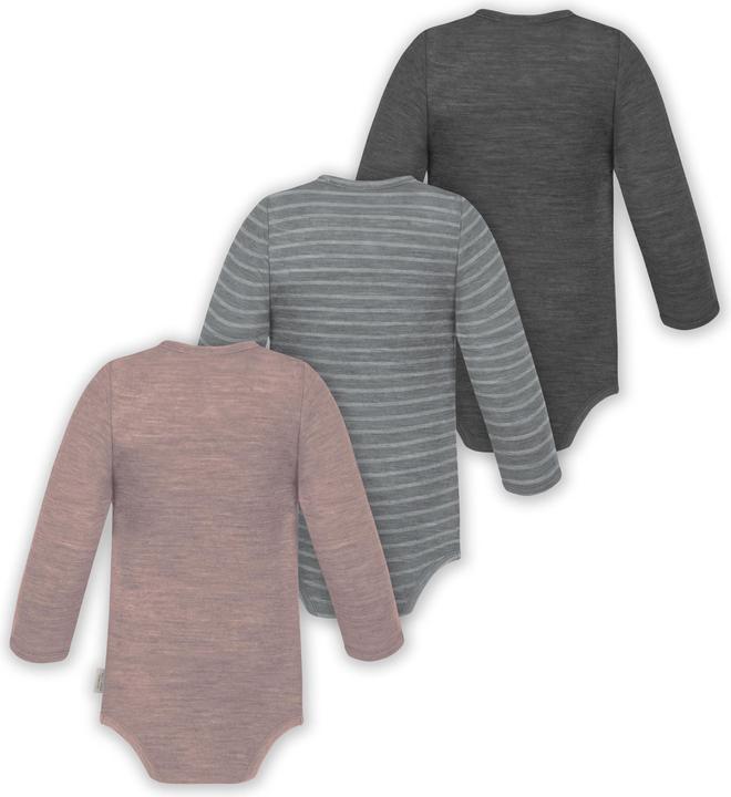 Image du produit Normani Lot de 3 bodies bébé garçon et fille en mérinos manches longues - 9355 (50)