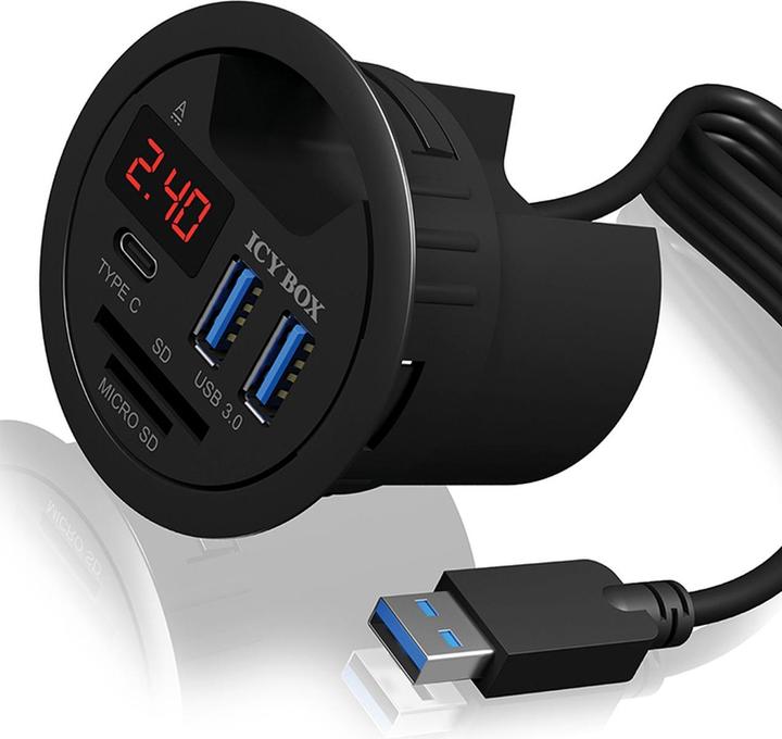 Actual product image Icy Box Ib-Hub1404 (USB-A, 3 Ports)