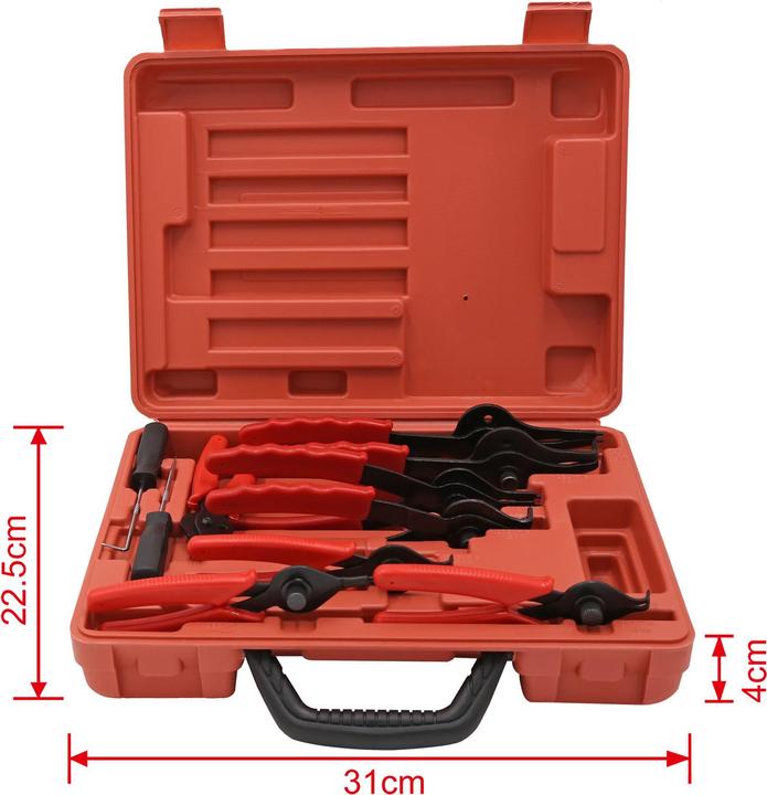 Produktbild Wiltec Sprengring Zange 11tlg 12,7-203mm Seegeringzange Aussenringe Innenringe (310 mm)