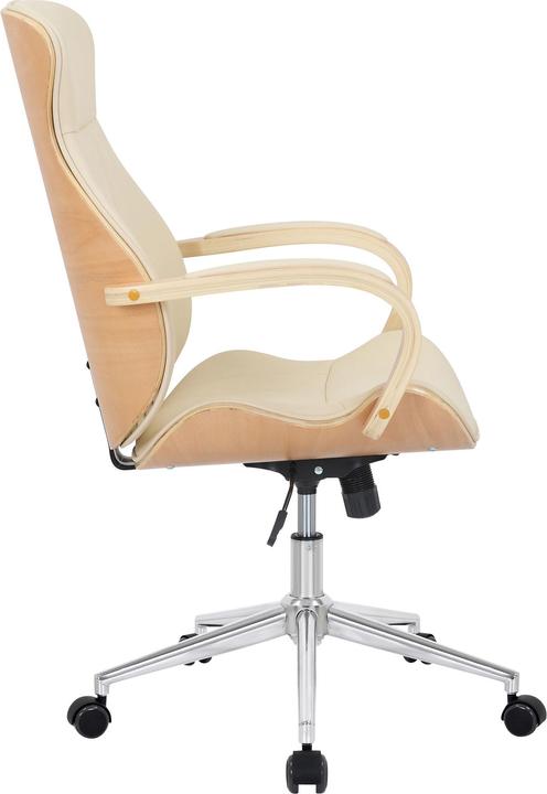 Image du produit CLP Chaise de bureau Melilla similicuir, natura/crème
