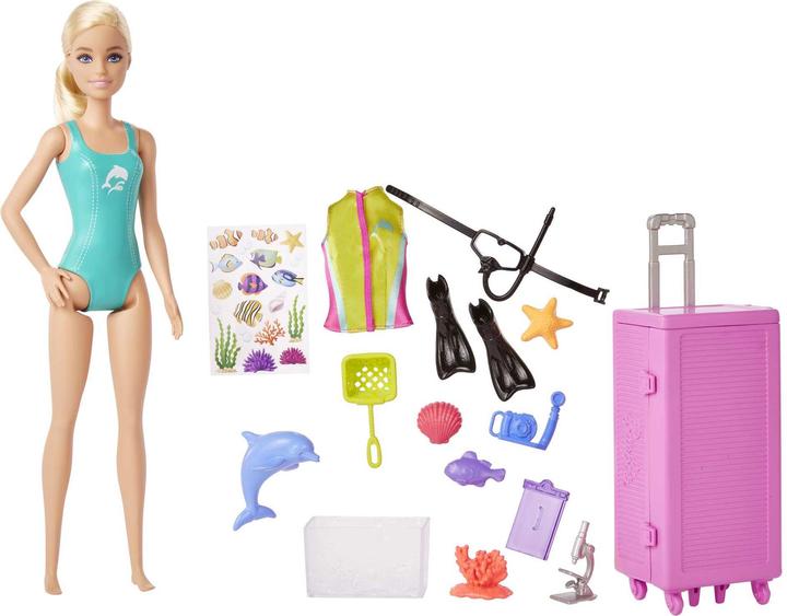 Image du produit Barbie Poupée biologiste marine et ensemble de jeu (teint clair)