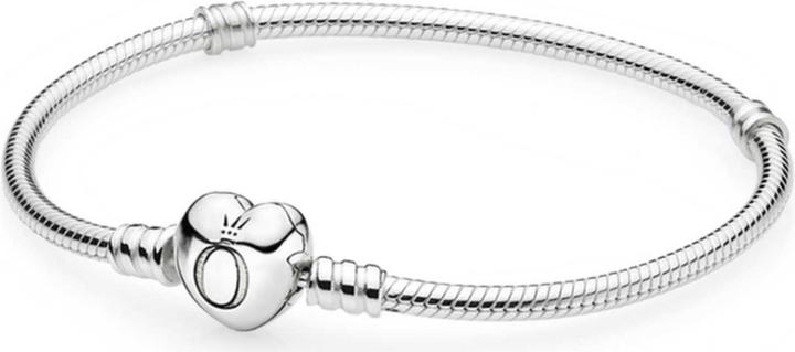 Pandora Armband mit Herz-Verschluss (19 cm, Silber)