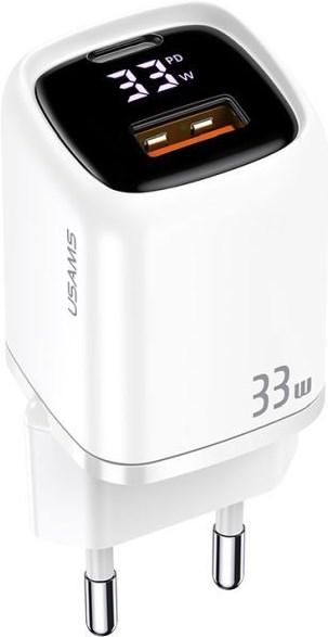 Actual product image Usams 33W QC + PD Digital Display Fast Charger (33 W)