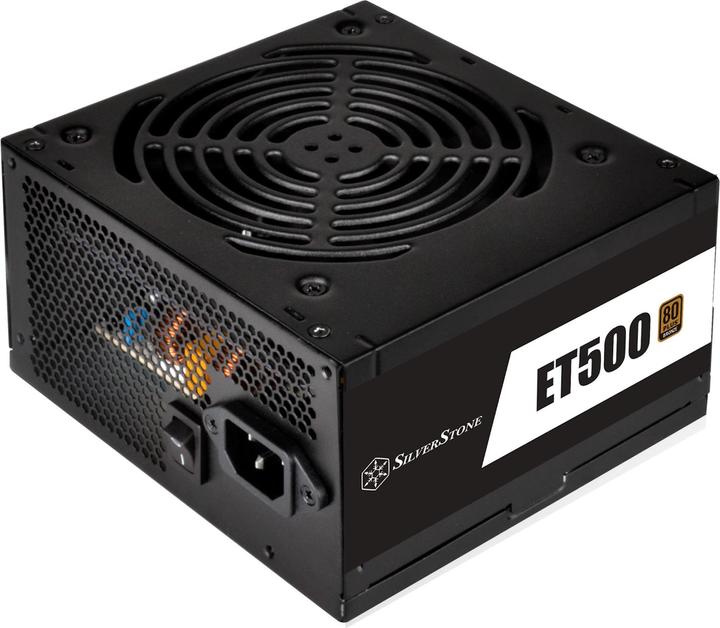 Actual product image Silverstone SST-ET500-B - Strider Essential Series, 500W 80 Plus Bronze ATX whisper-quiet PC power supply (500 W)