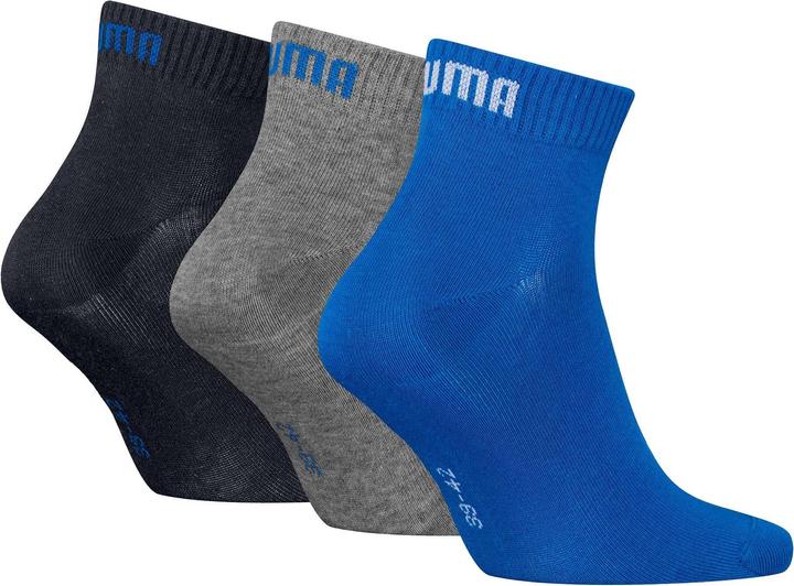 Image du produit Puma Socken Söckchen 3 Paar Quarter Uni Marineblau/Blau/Grau (Lot de 3, 39 - 42)