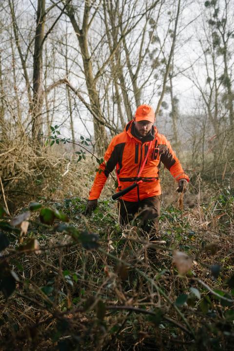 Actual product image Solognac Hunting jacket rain jacket Renfort 900 orange (XL)