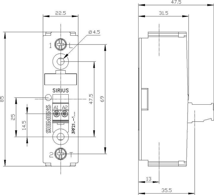 Produktbild Siemens Halbleiterrelais 3RF2120-1AA02