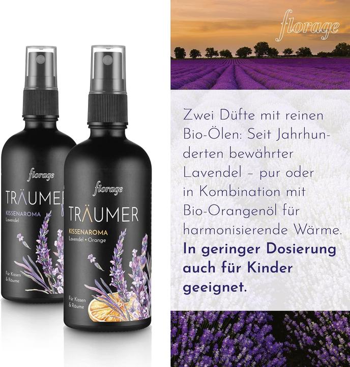 Produktbild Florage Bio Raumspray Kissenspray TRÄUMER PUR Lavendel 100 ml (100 ml)