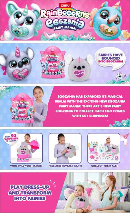 Image du produit Zuru Rainbocorn Eggzania Délire de fée (36.20 cm)