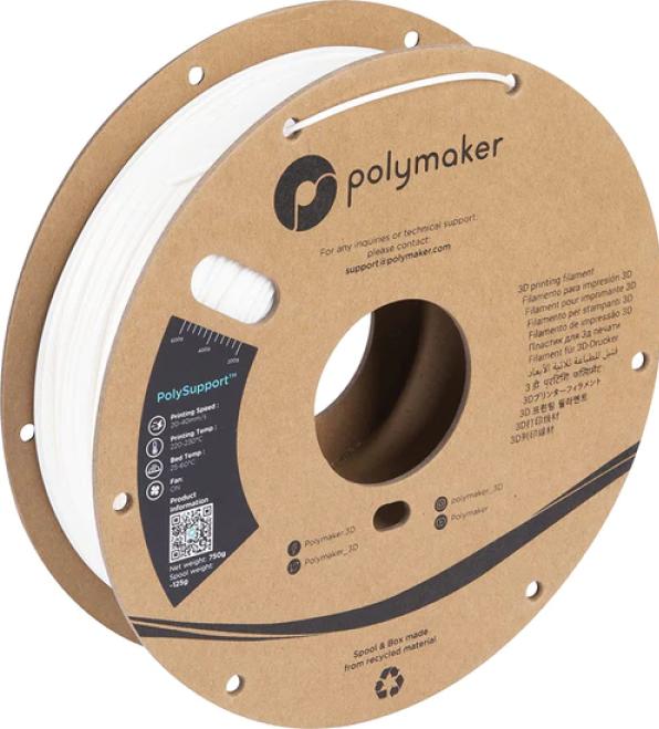 Actual product image Polymaker PD04002 Polysupport Breakaway Filament Support Material 2.85 mm 750 g (2.85 mm, 750 g, White)