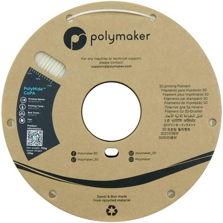 Actual product image Polymaker Nylon CoPA 6/6-6 (Nylon, 1.75 mm, 750 g, Transparent)
