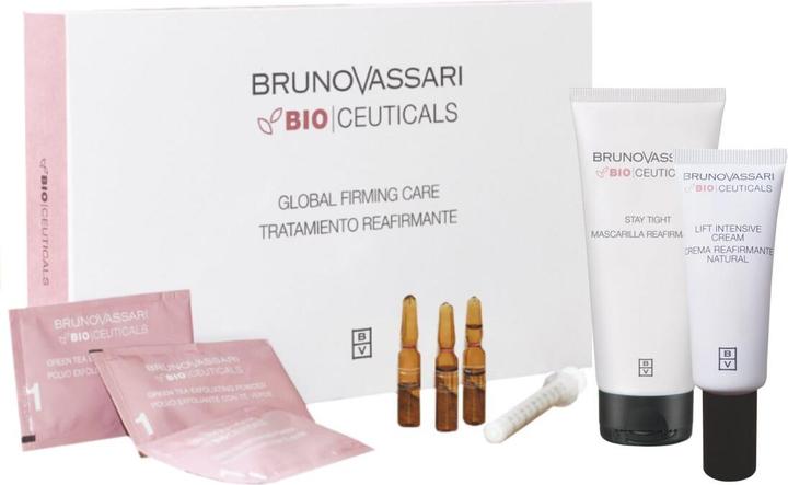 Bruno Vassari Global Firming Care Treatment Set - Inklusive Green Tea Exfoliating Powder 3 Stück, Vi (Rasierset)