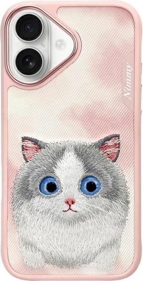 Nimmy case iPhone 16 6.1" pink Big Eyed Pet 2.0 Cat (Apple iPhone 16)