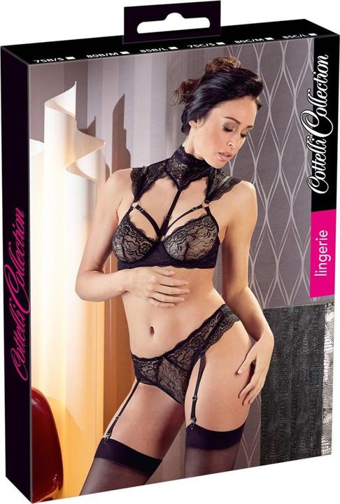 Actual product image Cottelli Collection Suspender set with flower tip (75 C)